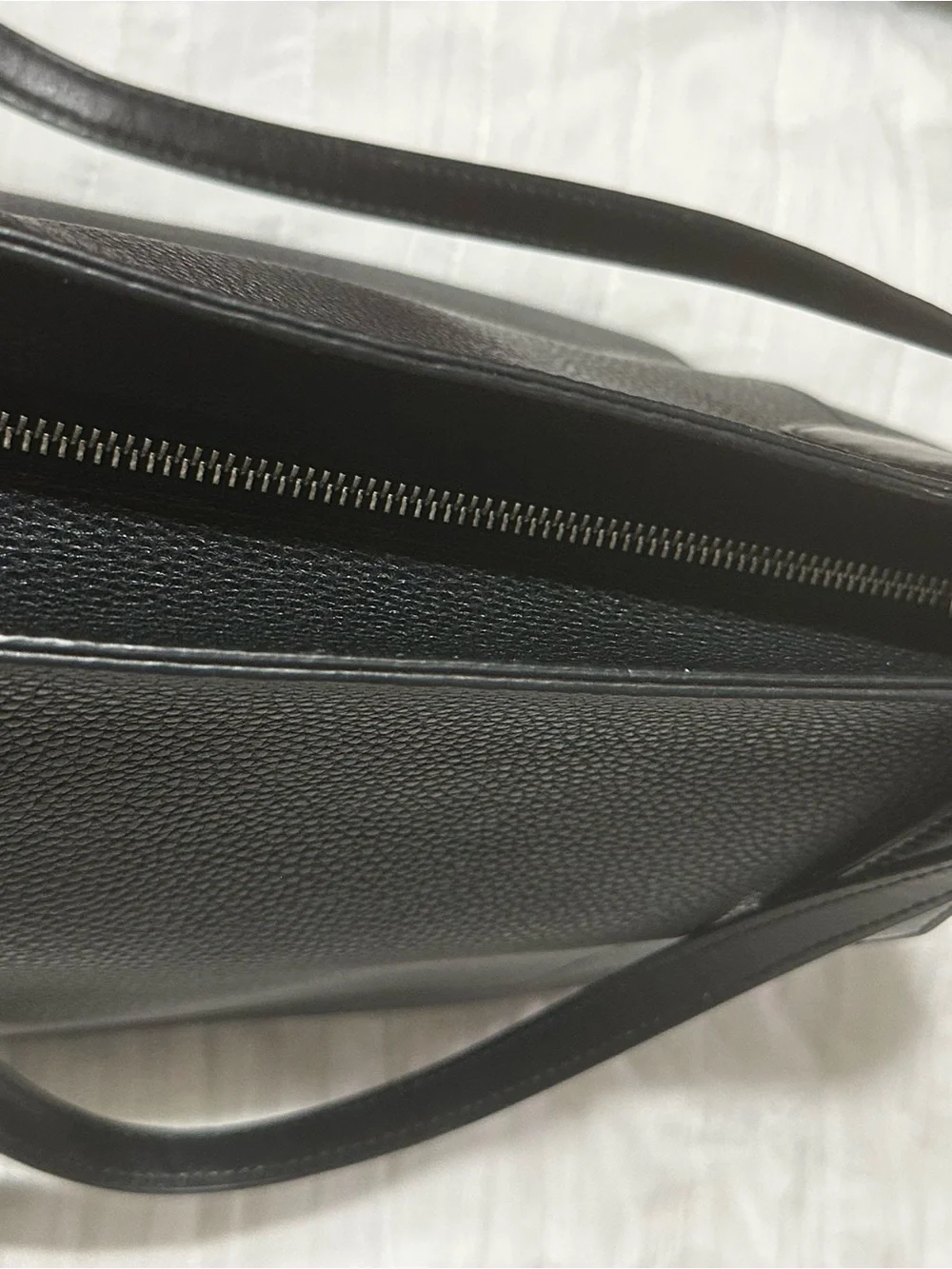 Michael Kors Black Pebbled Leather Tote with MK Charm